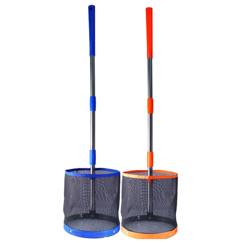 Table Tennis Single - 99cm roestvrijstalen paal pingpongbalophaalbak ronde emmer