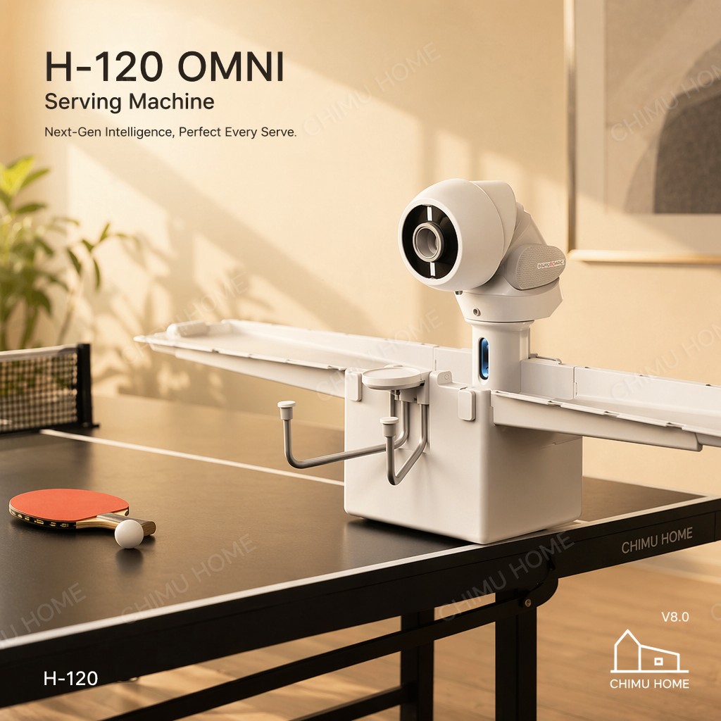 Table Tennis Trainer - 【CHIMU HOME】OMNI Smart Tafeltennis Serveermachine APP-bediening