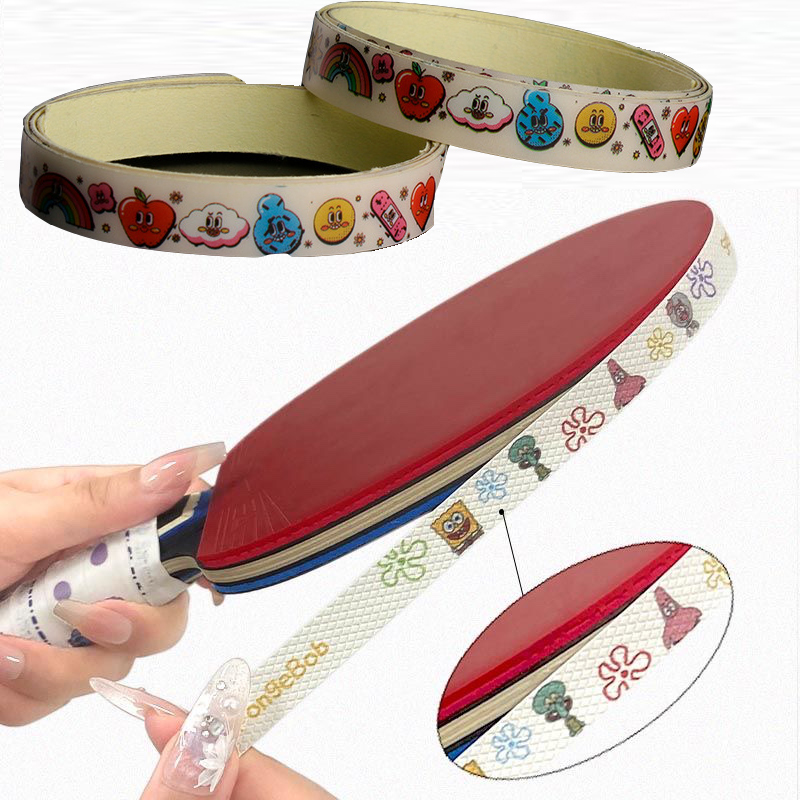 Side Tape Racket - Tafeltennisracket Randtape PingPong Cartoon Bat Beschermende