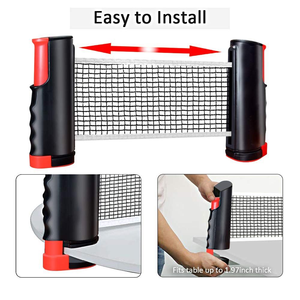 Intrekbaar pingpongnet met fra - Table Tennis Drawing recensie en prijs