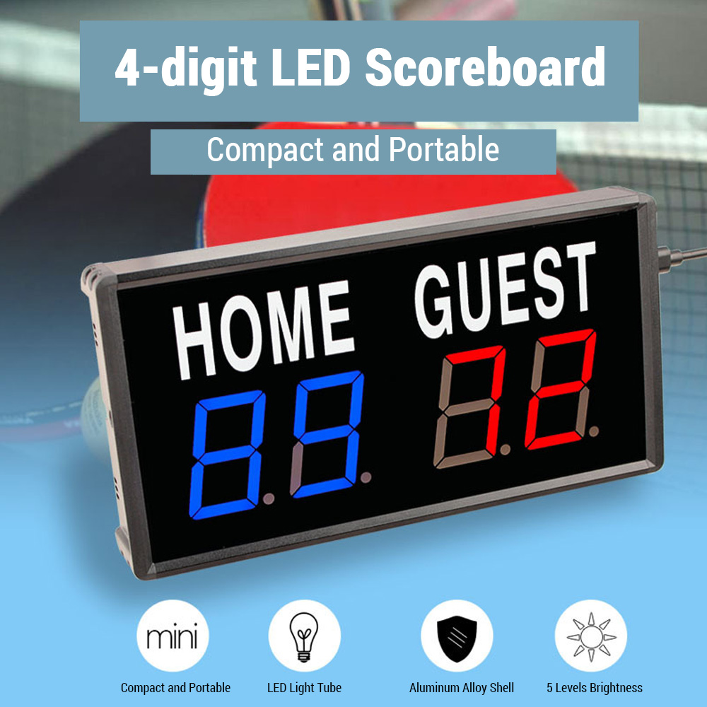 Draagbaar 4-cijferig LED-score - Table Tennis Score recensie en prijs